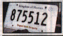 Kingdom of Heaven license plate